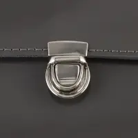 Застёжка для сумки TEIRA, металлическая, 11.9 г, 2.7&times;2 см, цвет серебряный