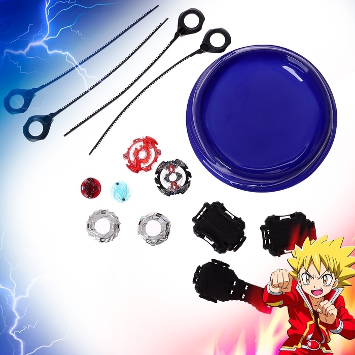 Набор боевых волчков «Арена сражения», 2 волчка, арена, 2 запуска, цвет МИКС Набор боевых волчков «Арена сражения», 2 волчка, арена, 2 запуска, цвет МИКС