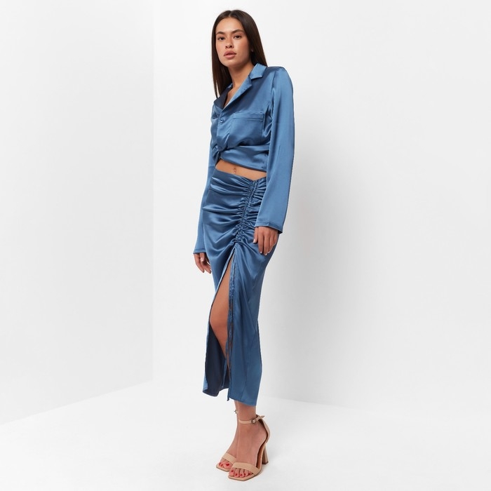 Юбка женская на кулиске MIST: Classic Collection р. 42, цвет синий