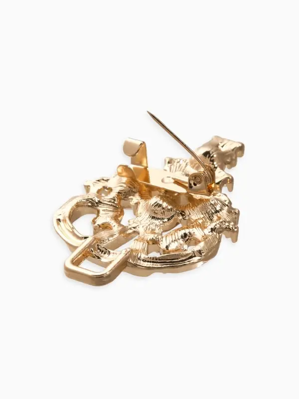 Зажим для кардигана "Ажур", пика, цвет золотой в золоте