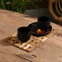 Коврик из тикового дерева, 30х20х0,7 см