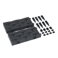 Грядка пластиковая, 4 секции, 45 &times; 45 &times; 20 см, графит