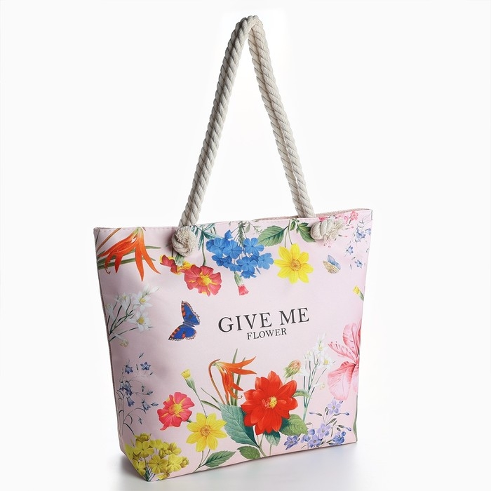 Сумка женская пляжная Nazamok Сумка женская пляжная Nazamok "Give me flower", 47*37*13,5 см