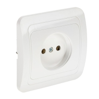 Розетка одноместная Luazon Lighting "ЕКБ", 10 А, скрытая, без з/к, белая