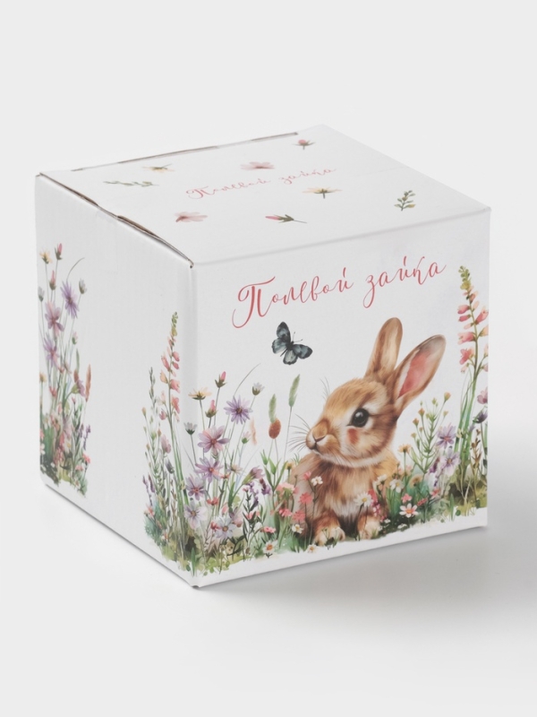 Лимонница Доляна &laquo;Зайка&raquo;, керамика, 9&times;9 см, белая