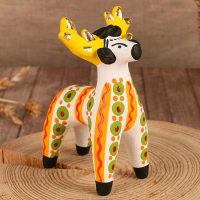 Дымковская игрушка "Олень", микс