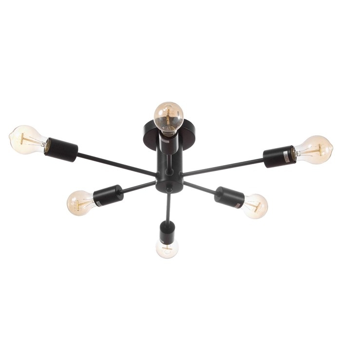 Люстра потолочная Люстра потолочная "Орион" 6х60Вт Е27 Цвет: Черный