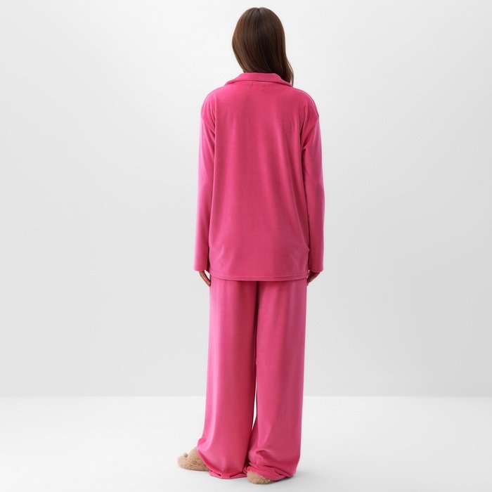 Костюм женский (рубашка и брюки) KAFTAN Plushy р. 52-54, фуксия