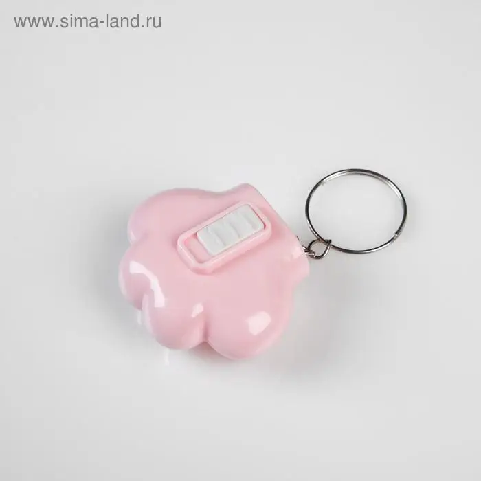 Фонарь-брелок детский "Лапка", 1 режим, 3 LR41, 3.5 х 4 см , микс