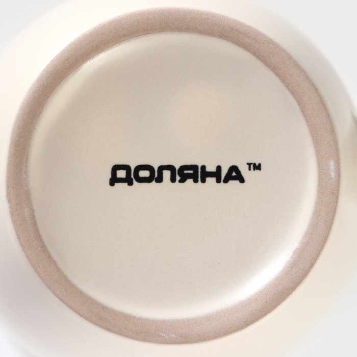 Кружка Доляна &laquo;Пастель. Крем-брюле&raquo;, 360 мл, керамика, бежевая