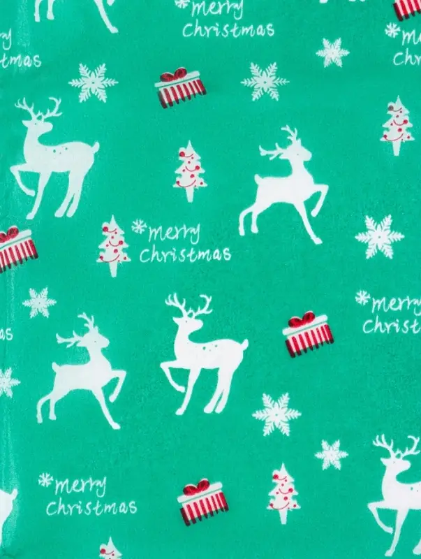 Бумага упаковочная тишью "Рождество", зелёная, 50 х 66 см