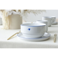 Тарелка плоская керамическая &laquo;Ласточка&raquo;, 20 см, цвет белый