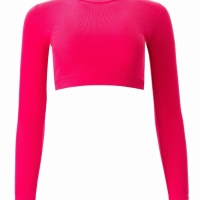 Лонгслив женский MINAKU: Casual Collection цвет фуксия, размер 46