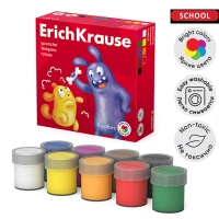 Гуашь 9 цветов х 20 мл, ErichKrause "Jolly Friends", в картонной упаковке Гуашь 9 цветов х 20 мл, ErichKrause "Jolly Friends", в картонной упаковке
