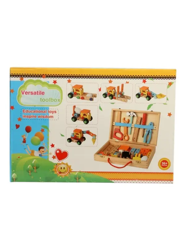 Набор инструментов детский "Собери животных", деревянный конструктор