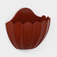 Кашпо для цветов настенное &laquo;Хризантема&raquo;, 1л, 20 х11 х15,3 см, цвет терракот