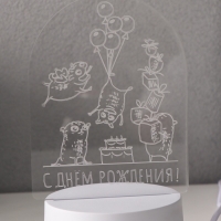 Светильник "Мопсы" LED RGB от сети RISALUX 9,5х11,8х17 см