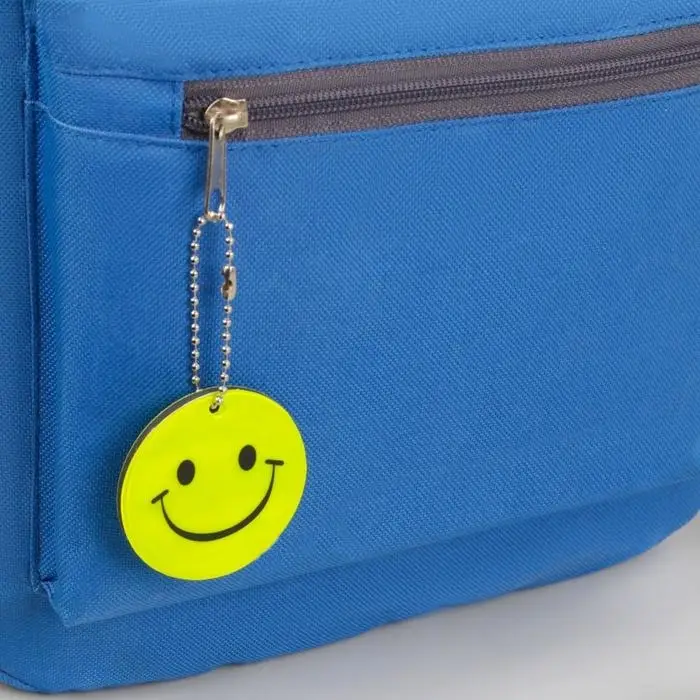 Светоотражающий элемент &laquo;Смайлик&raquo;, двусторонний, d=5.3 см, цвет жёлтый