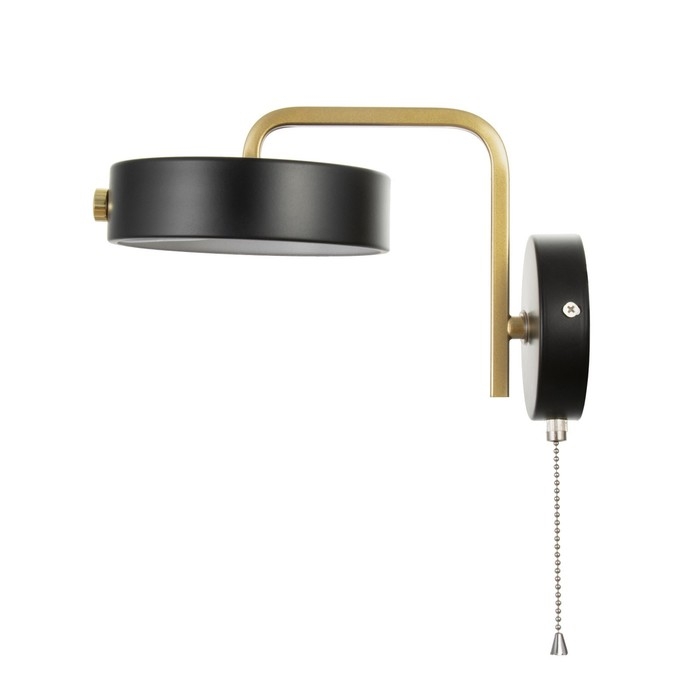 Бра с выключателем "Пиатти" LED 12Вт 4000К черный 15х26х16см