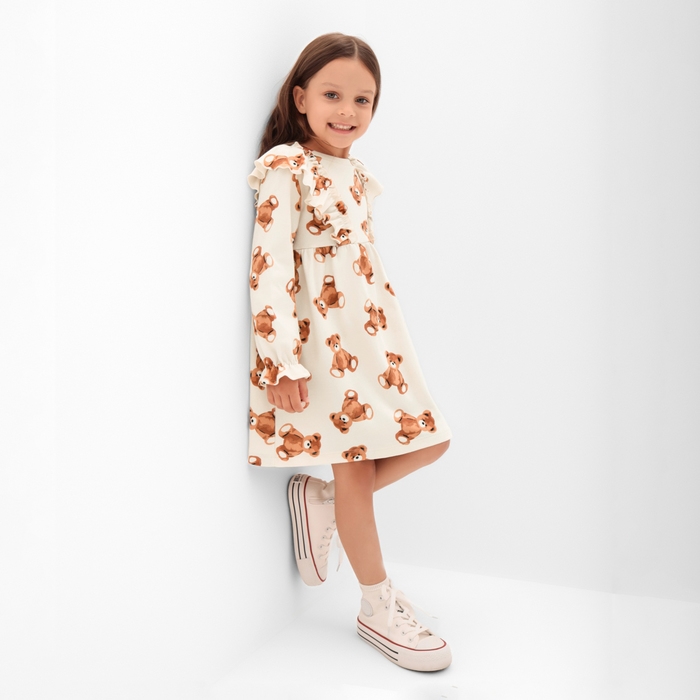 Платье детское с рюшами KAFTAN Платье детское с рюшами KAFTAN "Мишки" р.28 (86-92)