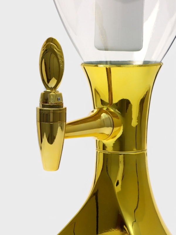 Башня пивная MonlinGold, 3 л, ёмкость для льда, подсветка, пластик, залотистый