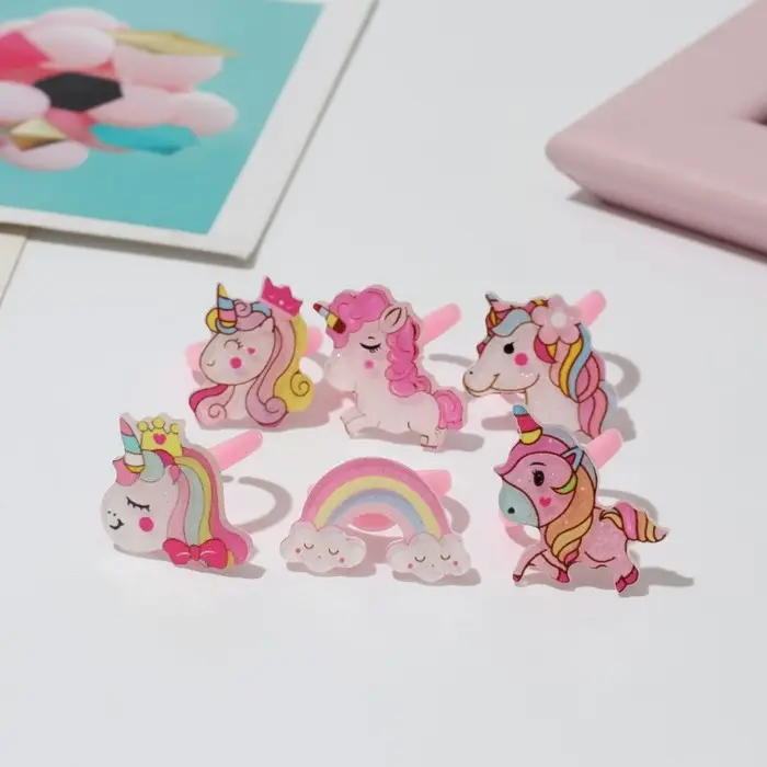 Кольцо &laquo;Выбражулька&raquo; волшебный единорог, форма МИКС, цветное, безразмерное