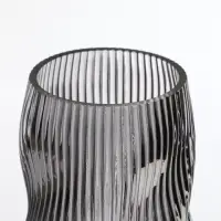 Ваза стекло настольная "Венди" 29х12х10 см, серый