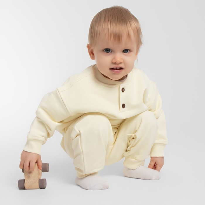 Толстовка детская MINAKU: Basic Line BABY, цвет молочный, рост 80-86 Толстовка детская MINAKU: Basic Line BABY, цвет молочный, рост 80-86