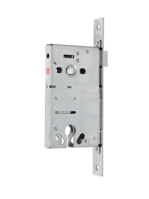 Корпус замка LOCKLAND для металлических дверей, без цилиндрового механизма, хром