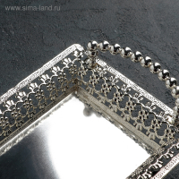 Поднос сервировочный &laquo;Серебряный жемчуг&raquo;, 28&times;18 см, цвет серебряный