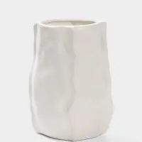 Ваза настольная керамика "Габино" 18,5х12 см, белый