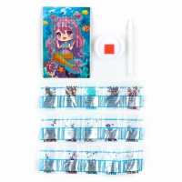 Алмазная мозаика для детей со светящимися стразами «Милая русалка», 10 х 15 см, набор для творчества Алмазная мозаика для детей со светящимися стразами «Милая русалка», 10 х 15 см, набор для творчества