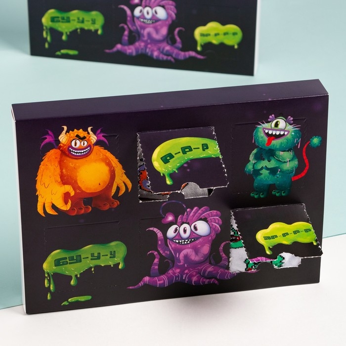 Подарочный набор носков адвент, 6 пар Подарочный набор носков адвент, 6 пар "Монстры" , 14-16 см