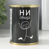 Подарочные носки в банке &laquo;Ни стыда, ни совести&raquo;, (внутри носки мужские, цвет чёрный)