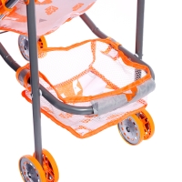 Коляска летняя для кукол &laquo;Лисички&raquo;, металлический каркас, столик