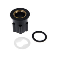 Cмеситель для кухни "Эверест" B58-071F, двухвентильный, высокий излив, на гайке, хром/черный