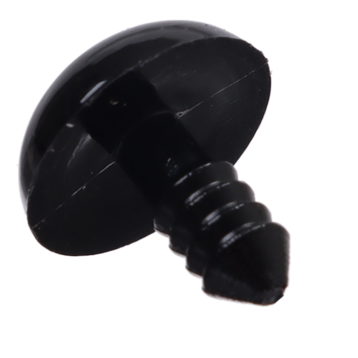 Глаза винтовые с заглушками, набор 20 шт., размер 1 шт. &mdash; 1,4 см, цвет чёрный