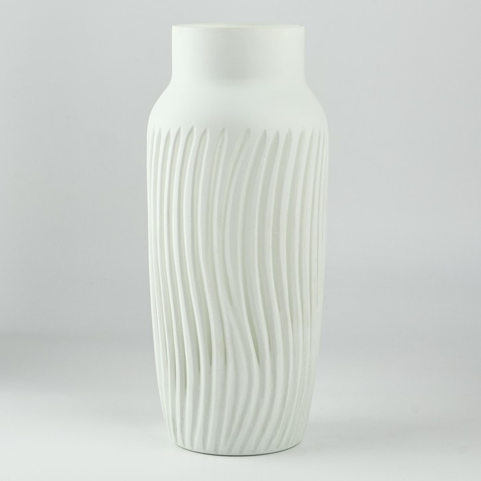 Ваза для цветов &laquo;Парадайз&raquo; из белого стекла 30&times;13&times;13 см