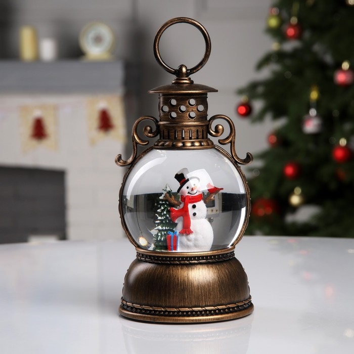 Светодиодная фигура «Фонарь со снеговиком» 11 × 19 × 11 см, пластик, батарейки ААх3 (не в комплекте), USB, свечение тёплое белое Светодиодная фигура «Фонарь со снеговиком» 11 × 19 × 11 см, пластик, батарейки ААх3 (не в комплекте), USB, свечение тёплое белое