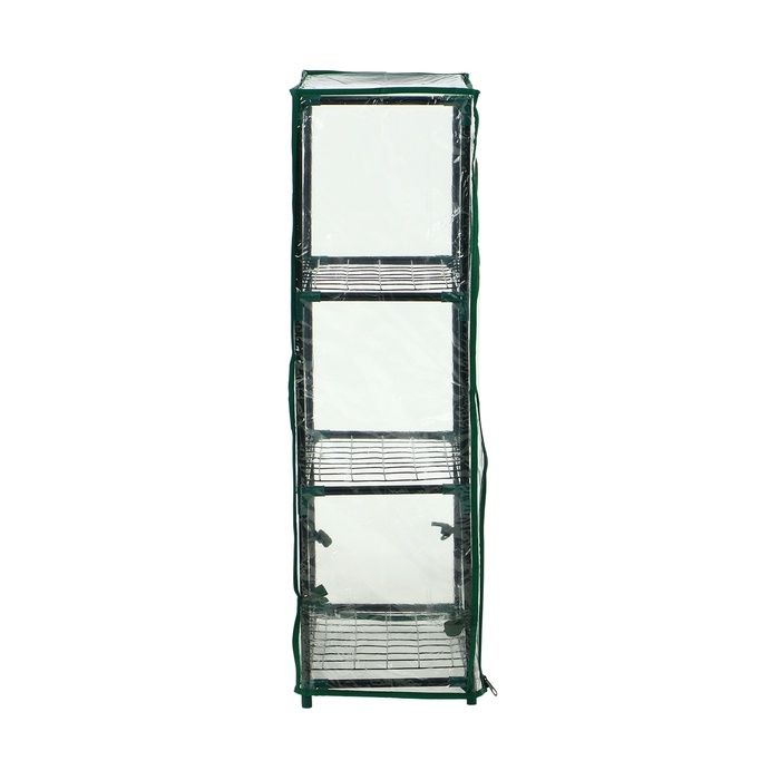 Парник-стеллаж, 3 полки, 80 × 24 × 46 см, металлический каркас d = 12 мм, чехол плёнка 80 мкм, Greengo Парник-стеллаж, 3 полки, 80 × 24 × 46 см, металлический каркас d = 12 мм, чехол плёнка 80 мкм, Greengo