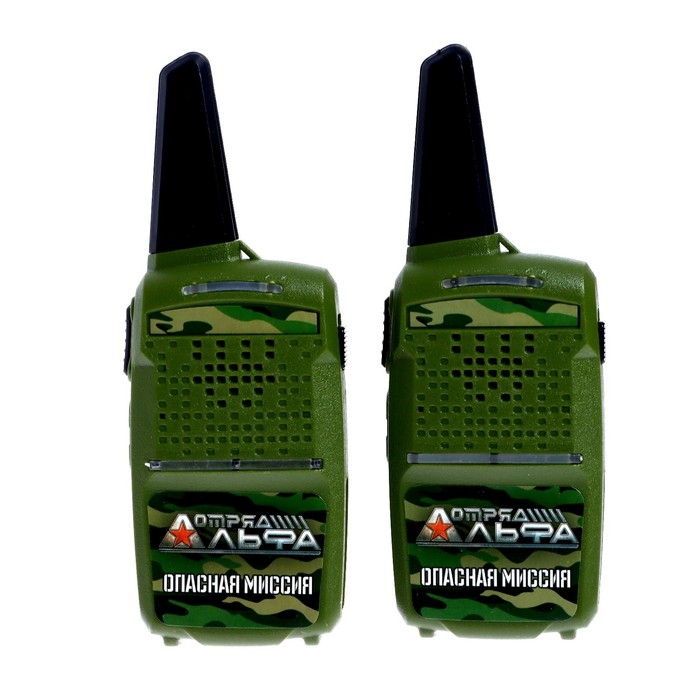 Игровой набор с рациями &laquo;Опасная миссия&raquo;, радиус действия 300 м, в наборе: 2 рации, бинокль, компас, работает от батареек