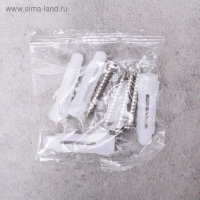 Держатель для уборочного инвентаря с крючками Доляна, 26&times;6&times;10 см, серый