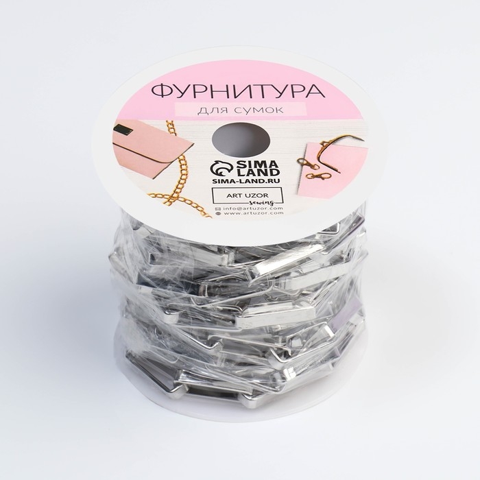Цепочка для сумки, железная, 18 &times; 6 мм, 3 &plusmn; 0,1 м, цвет серебряный