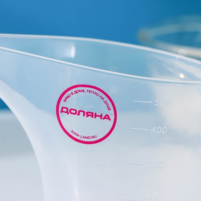 Кувшин мерный Доляна, 500 мл, 20&times;9,5&times;12 см, цвет прозрачный