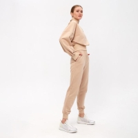 Костюм (свитшот, брюки) MINAKU: Casual Collection цвет бежевый, размер 42