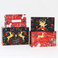 Набор коробок подарочных 15 в 1 &laquo;Европейский&raquo;, 12 х 7 х 4 см - 46,6 х 35,2 х 17.5 см, Новый год