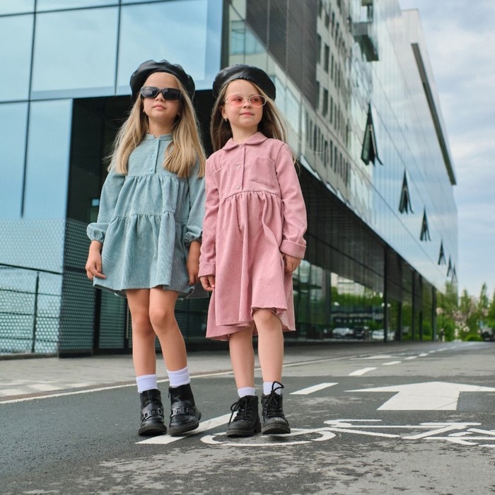 Платье детское KAFTAN Платье детское KAFTAN "Velvet", р. 30 (98-104), пыльно-розовый