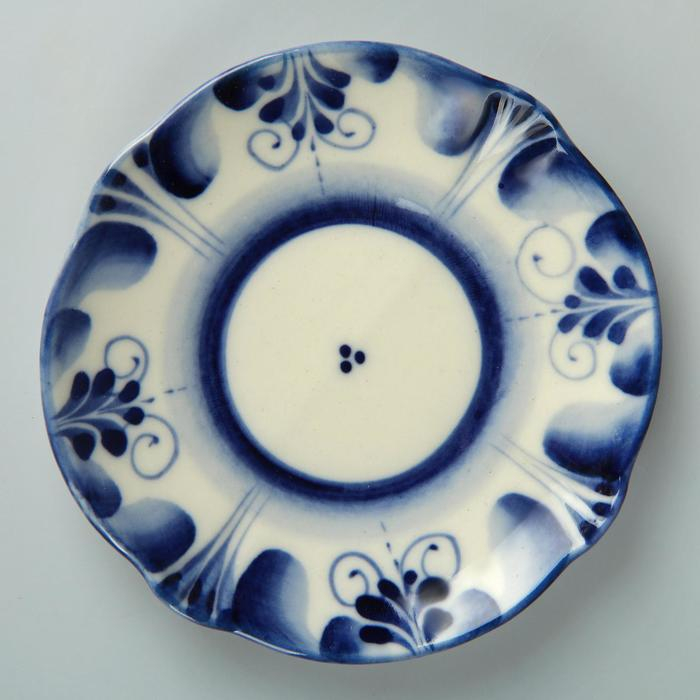 Блюдце &laquo;Силуэт&raquo;, 9х9х1 см, гжель