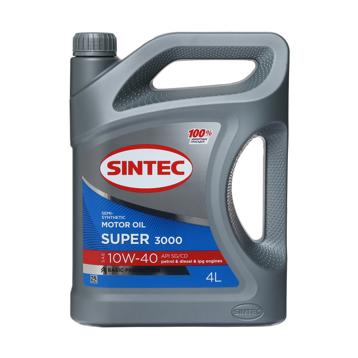 Масло моторное Sintec Super 3000 10W-40, SG/CD, п/синтетическое, 4 л 600240 Масло моторное Sintec Super 3000 10W-40, SG/CD, п/синтетическое, 4 л 600240