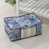 Кофр для хранения вещей Доляна &laquo;Мозаика&raquo;, 45&times;30&times;20 см, цвет синий